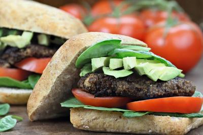 BBQ Black Bean Burger Lunch Serves: 4 400g tin Black Beans, rinsed & drained 1 tbsp Vegetable Oil 75g Red Pepper, diced 75g Red Onion, diced 3 Garlic Cloves, crushed 2 Chipolte Peppers, minced 43g