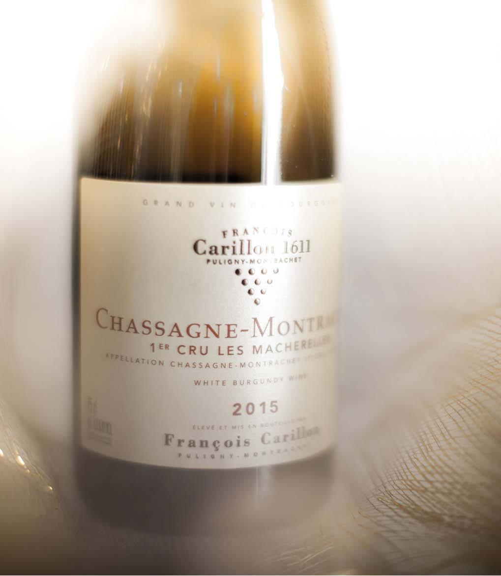 DOMAINE FRANÇOIS CARILLON 2015 VINTAGE EN PRIMEUR Carillon is an ancient name in Puligny-Montrachet: the first mention of a Carillon winemaker in the village dates from the 16 th century.