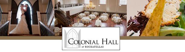 Colonial Hall hors d'ʹoeuvres Menu Hot Caramel Brie Puff Pastry Twirls Wild Mushroom Tartlets Apple, Bacon & Cheddar Fritters Brie, Fig Jam & Toasted Pecan Tartlets Coconut Shrimp with Thai Chili