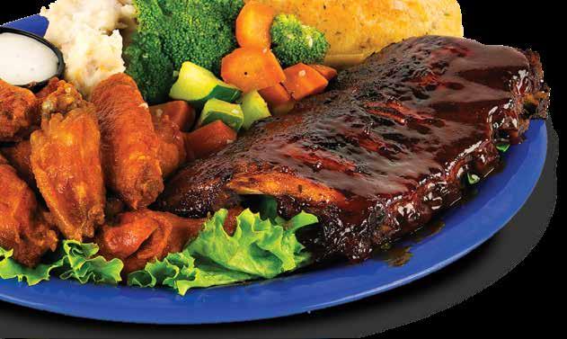 !! Rib entrees include garlic bread and your choice of two sides. Half Rack 13.75 Full Rack 18.