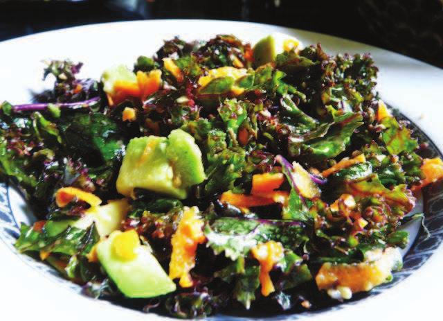 ASIAN-INSPIRED KALE SUPERFOOD SALAD Salad 1 large head of curly red or green kale, washed & thick stems removed torn or chopped into bite sized pieces 2 large carrots, shredded (approx.