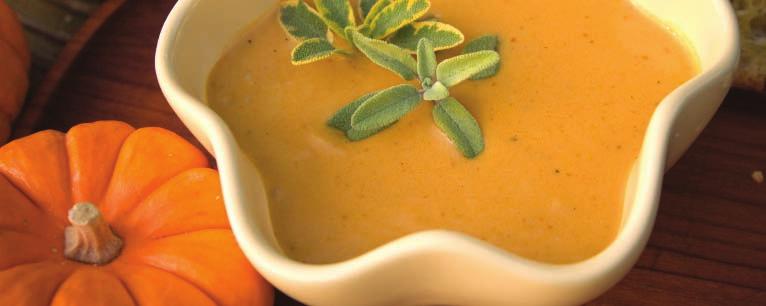 Pumpkin Soup Ingredients 1 tablespoon olive oil 1 large onion, chopped 2 cloves garlic, crushed Flesh of one large pumpkin (cubed) 450g sweet potatoes, peeled & cubed 1