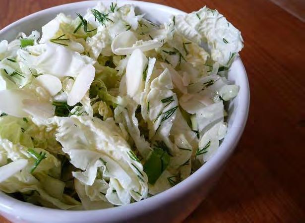 ... Chinese Lettuce and Dill Salad 4 cups Chinese lettuce, chopped 3 spring onions, finely chopped 4tbs fresh dill,