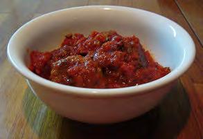 Sauce 2 cans diced tomatoes or 3 cups freshly diced tomatoes 1 tsp basil, finely chopped Salt and pepper Lamb and Bacon Dumplings Meatballs 6 pieces bacon meat, finely diced 1 small onion, finely