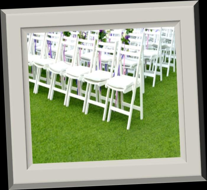 We will Schedule your ceremony half-an-hour prior to the Cocktail reception. We will provide standard Café white patio chairs.