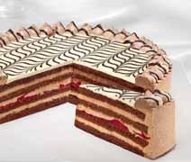 Exquisite cream cakes and gateaux Chocolate and Raspberry Gateau This masterful gateau will make the hearts of cream-cake lovers beat a little faster: