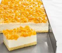 BALANCE Peach and Maracuja Cream Slice, lactose-free (* Lactose content < 0,1 g / 100 g) Soft, light sponge with lactose-free*, low-sugar passion fruit cream.