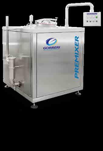 PREMIXERS FOR LIQUID BATTERS AND CREAMS PCG SERIES PREMIXER HOT OR COLD PREMIXING MIXING INTO THREE PHASES WITH DIFFERENT TIMES AND SPEEDS
