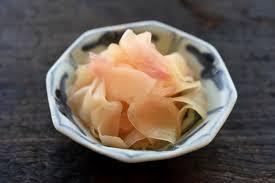 salmon slice Wasabi (Japanese horseradish)