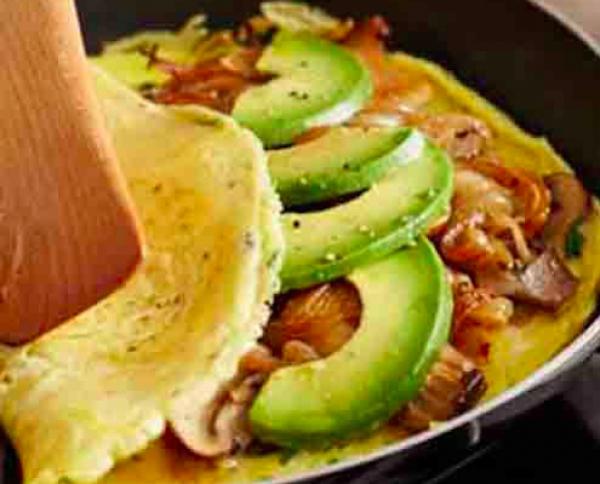 Keto Bacon & Herb Omelet with Avocado 7 Ingredients 1 serve 10 Minutes Total Time 2 eggs 1 2 tablespoon oregano 50 grams avocado 30 grams bacon 2 tablespoons oil* (or butter or ghee to suit your