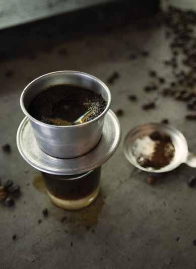 CÀ PHÊ SỮA - VIETNAMESE COFFEE D5/6 Vietnamese coffee is heroic in strength. The drip-filter brewing method preserves the essential oils of the bean.
