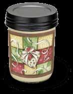 Novelty Vintage Jars Holiday Vintage Jar $6.25 ea. Case of 6 - $37.50 3.75" W x 4.5" H 75 hour burn time - 12 oz. VTXMPROG $375.00 Holiday Vintage Jar Program 60-12 oz.