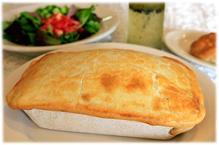 Turkey Pot Pie and Dinner Salad Made with fresh homemade roast turkey and