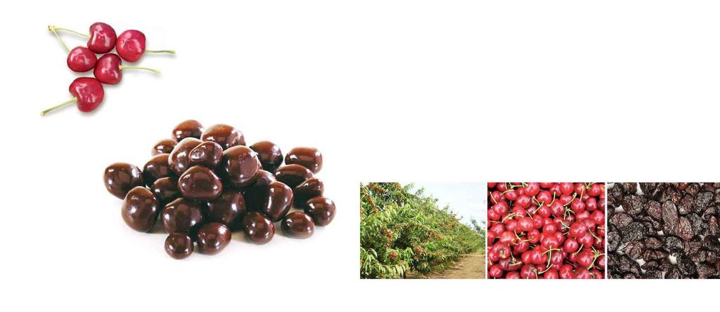 DEHYDRATED CHERRIES Product Whole Cherries Process Dehydrated whole cherries are obtained by removing moisture from fresh and ripe cherries in continuous air dryers.
