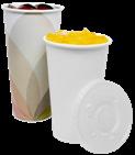 Karat paper cold cups and lids are essential in any foodservice operation. They are protected with a double-poly lining both inside and out.