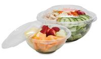 PLASTIC HINGED CONTAINERS Karat plastic hinged containers have a wide variety of applications in the food industry.