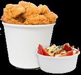 PAPER FOOD BUCKETS & LIDS key features Paper food buckets come bundled with paper lids PE lining is highly resistant to grease and oil Custom print option available Paper Food Buckets & Lids - White