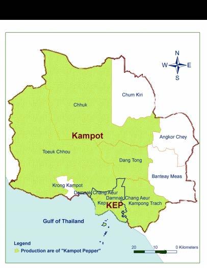 There are only 4 districts in Kampot province and 2