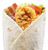 Big Flavour Wraps / Salads The BBQ Chicken & Bacon One (with a choice of Crispy or Grilled Chicken) Tortilla Wrap: EITHER: WHEAT Flour (67%), Water, Stabilisers (Glycerol, Sodium Carboxy Methyl