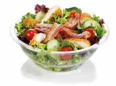 Big Flavour Wraps / Salads Grilled Chicken and Bacon Salad Salad Leaf: Mixed Leaves (100%) of Apollo Lettuce, Green Batavia, Lollo Rosso, Red Chard, Baby Red Leaf, Spinach, Bull s Blood. N.B. To ensure quality, leaves and proportion of the mix may vary.