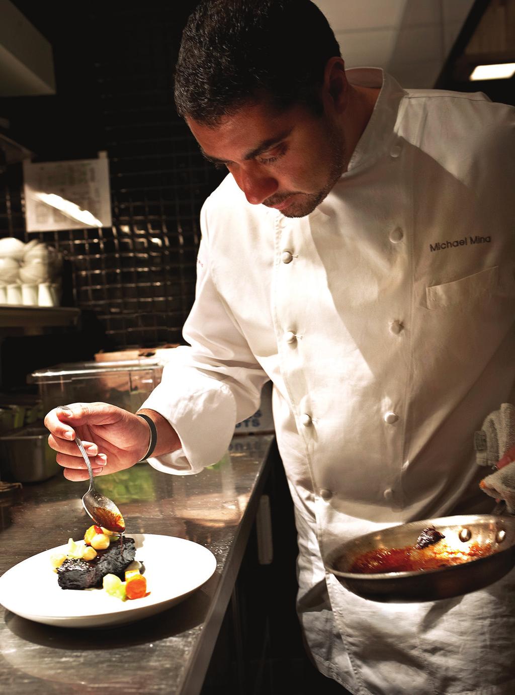 about michael mina MichelinStarred Chef Michael Mina first appeared on the culinary map as executive chef at Aqua Restaurant in San Francisco.