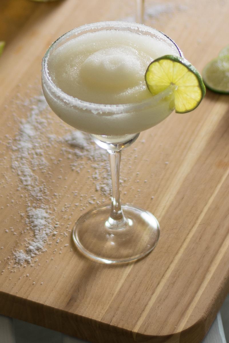 Agave nectar Garnish: Lime wheel Rim: Sea salt* Preparation: Combine above ingredients in a