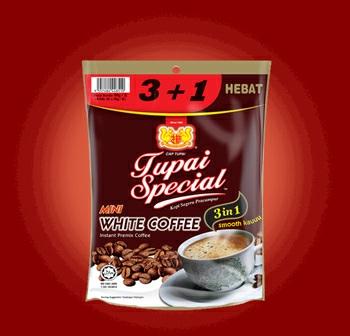 Tupai Special MINI White Coffee 3 in 1 TUPAI SPECIAL MINI WHITE COFFEE 3 IN 1 Using the top A graded coffee beans, formulate with finest non daily creamer, to produce less sweet but aroma rich