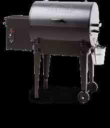 LATCHES SPECS: 16,000 BTUS 184 SQ IN GRILLING AREA HOPPER CAPACITY: 8 LBS WEIGHT: 60 LBS HEIGHT: