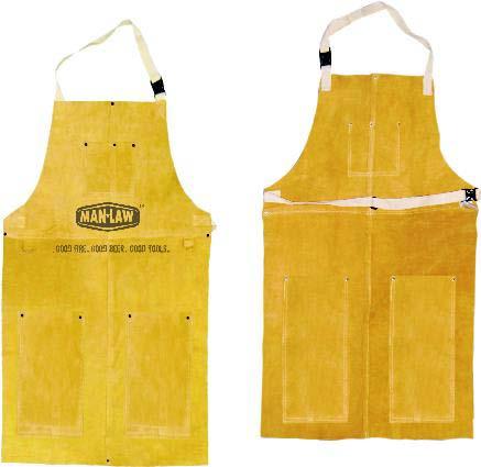 MAN-LA1 Leather Apron Size: L35 X W22" Protection from chest to above