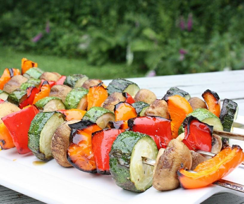 Greek Veggie Kebabs Be prepared for vegetarian and vegan guests at your barbecue with this fantastic dish. It also makes a healthy alternative to meat options!