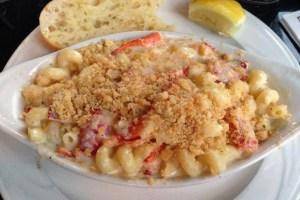 Lobster Mac & Cheese Fresh picked Maine lobster meat and cheesy cavatappi macaroni, served with garlic bread