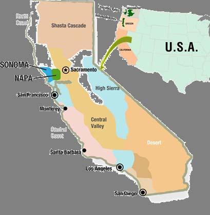 Appellation Station: U.S. WINEGROWING REGIONS CALIFORNIA: Napa and Sonoma In Northern California, these are America s pride and joy when it comes to wine.