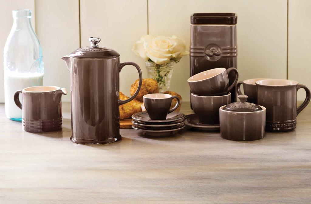 6 4 5 1 7 3 2 The Café Collection Authentic Sophistication Le Creuset s Café Collection features a full range of coffee-inspired products that are great for entertaining and personal use.