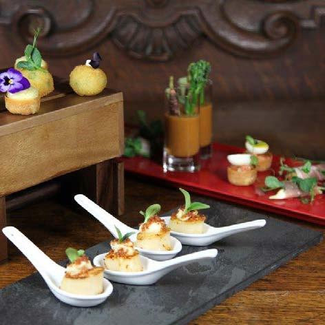 Canapés Our deliciously tempting, bite-sized canapés are beautifully presented and perfect for elegant drinks receptions.