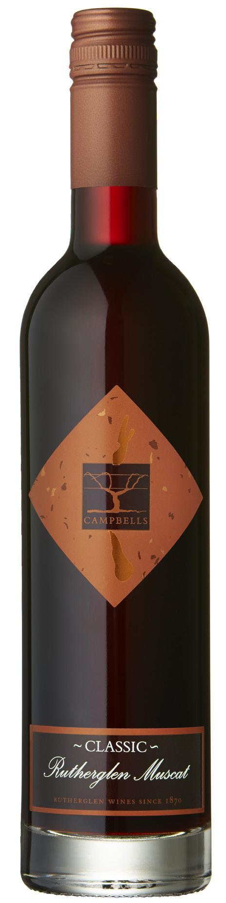 CLASSIC RUTHERGLEN MUSCAT - 500ml CLASSIFICATION: CLASSIC This classification is a maturing style imparting greater levels of richness and complexity; exhibiting the beginnings of the distinctive dry