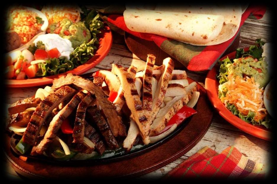 Our fajitas are grilled with onions, red and green bell peppers and fresh tomatoes, served with refried beans and rice & garnished with lettuce, fresh tomato, sour cream, pico de gallo, homemade