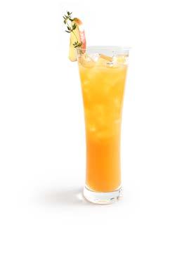 ginger, perrier Exotic blend Strawberry puree, fresh mango, orange blossom water, lemon juice, sugar syrup, fresh orange juice