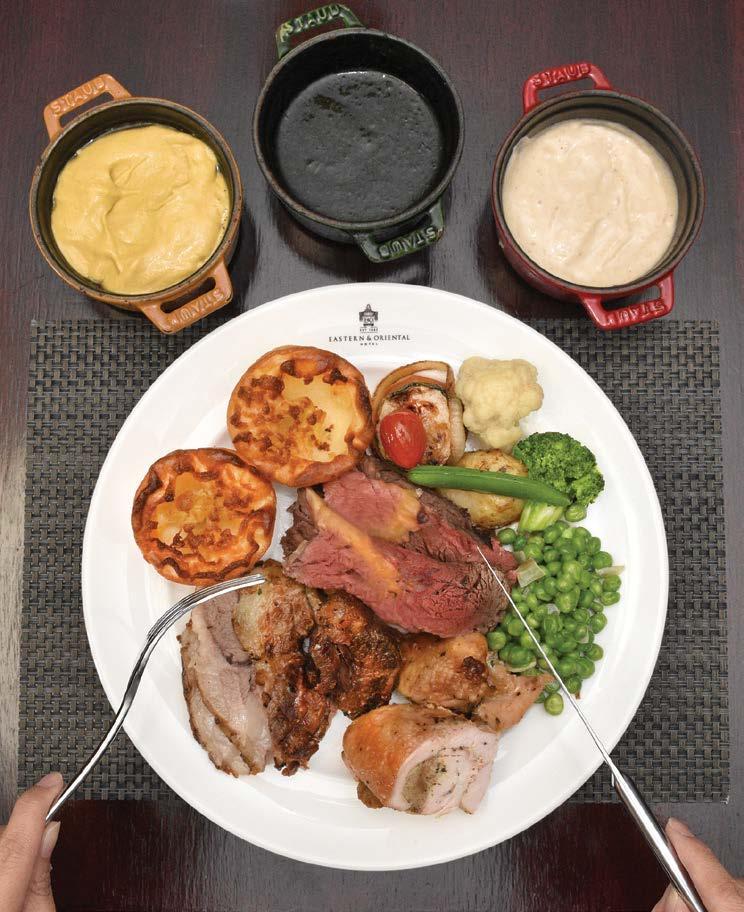 Sunday Roast Indulge in the taste of succulent meats paired with sides of vegetables and flavourful condiments which