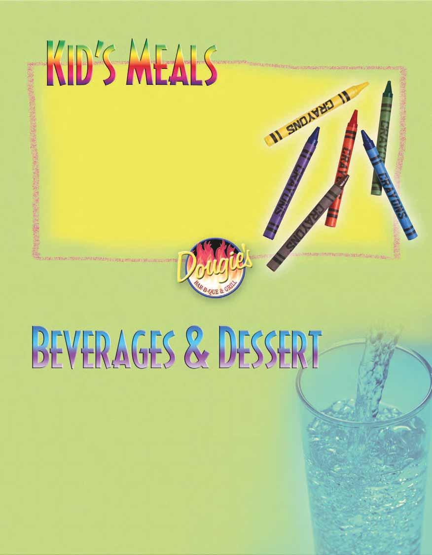 Children 12 and younger - served with fries, soda and cookie CHICKEN NUGGETS $9.95 GRILLED CHICKEN CUTLET $9.95 HOT DOG $8.95 HAMBURGER $8.95 ½ SALAMI SANDWICH $8.95 PASTA AND MEATBALLS $8.