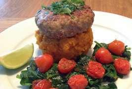 Thai pork burgers For the burgers: 450g extra lean pork mince 1 egg 20g fresh coriander, finely chopped, plus extra to garnish 1 green chilli, sliced finely 2 spring onions, sliced finely 1 tsp Thai