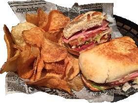 50 THE CLUBHOUSE SANDWICH OR WRAP Oven roasted turkey, sliced ham and hickory smoked bacon with lettuce, tomato, mayo and Swiss cheese served on Texas Toast or in a flour tortilla $9 STEAK HOAGIE