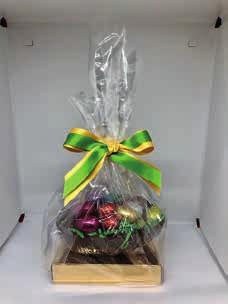 Easter Sunday April 21st Half Egg Milk,White or Dark Chocolate Shells Filled with Assorted Foiled Mini Eggs 25 cm