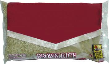 Bread/Grain Brown Rice Dry 1 pound(lb.) or 14-16 oz. bag/box, least expensive brand.