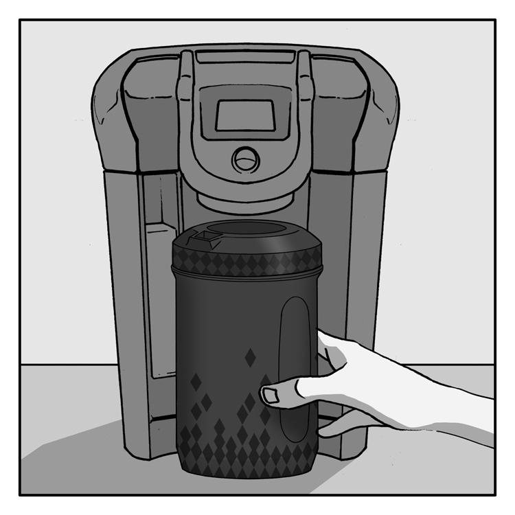 Instructions for daily use: -or- Step one: Brew fresh coffee directly onto the recessed area of the HyperChiller s lid with your