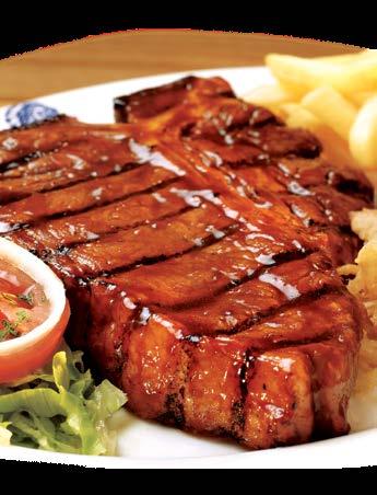 90 119.90 Topped with melted cheese and mushroom or pepper sauce. T-Bone Steak SPUR LEGENDS 350g 500g LAZY AGED STEAK 144.90 Prime cut of rump, extra matured. SPUR T-BONE STEAK 109.90 129.