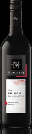 normal price 9..99 per bottle Re-order no for % off! AV 6. 00 6.99.00 Nepenthe Rogue Cabernet hiraz Merlot 006 Nepenthe s Rogue is a charming and proachable blend conceived to express the diversity and depth of the Adelaide Hills.