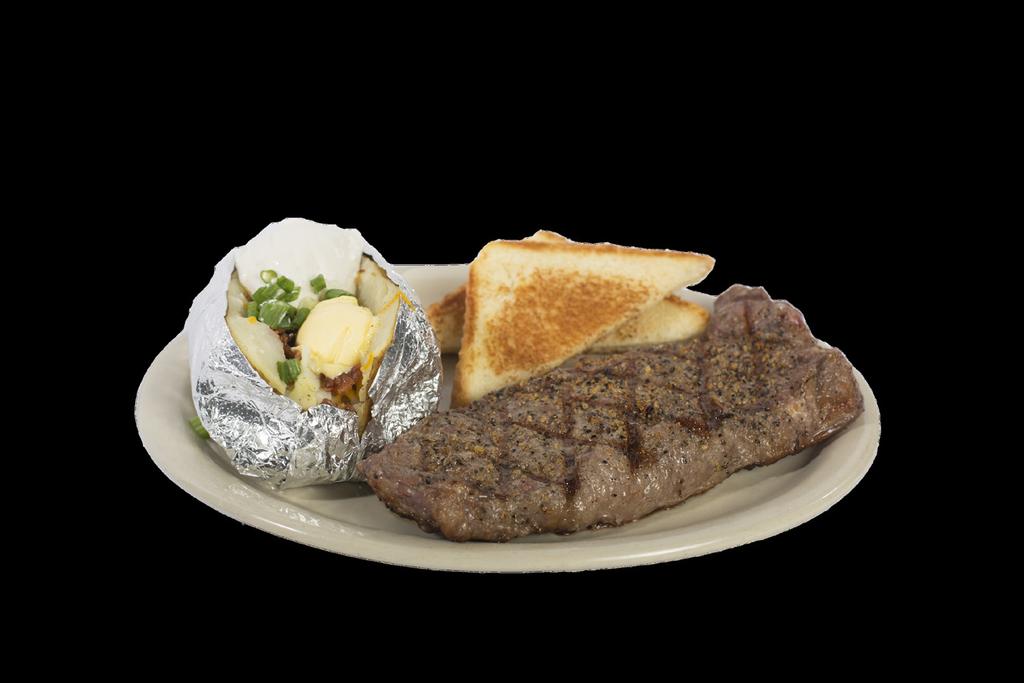 DINNERS Served with A house salad, Texas Toast, and your choice of Pan Fries, French Fries, mashed or baked Potato Hushpuppies instead of Toast - 1.