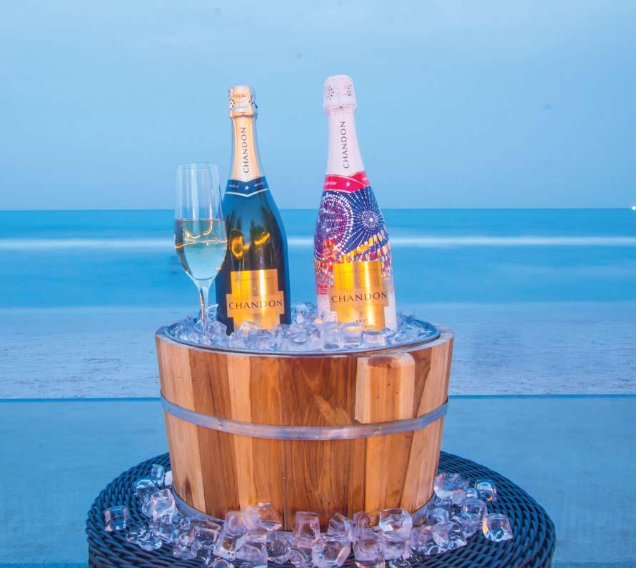 CHANDON ALL AROUND Presenting a sparkling wine special now available at every resort restaurant and bar Chandon Brut by the bottle and glass.