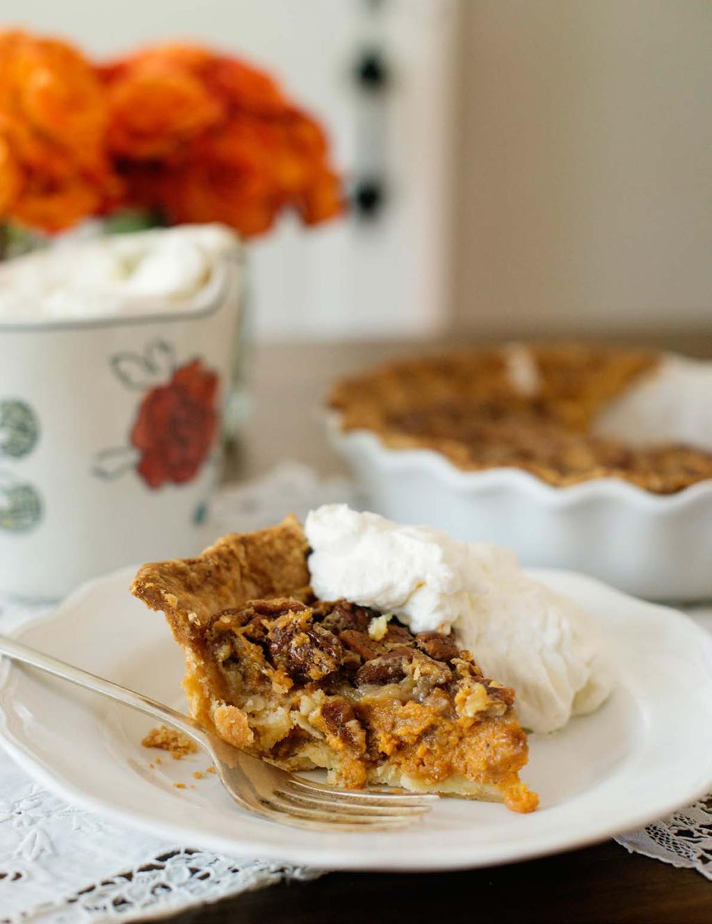 Make ahead: 1 day Pumpkin Pecan Pie If you can t decide whether you want pumpkin or pecan pie, make this one. It is a combination of both, so everyone ends up happy.