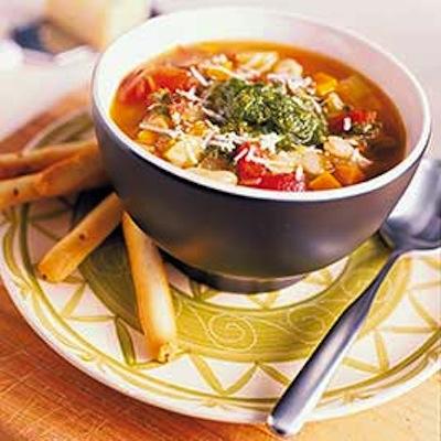 Add tomatoes and white beans, chicken/beef broth and parmesan (optional): simmer 20 minutes. Add pasta and simmer until tender. Add sea salt and pepper. Allrecipes.